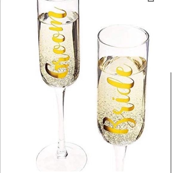 ❗️SOLD Nordstrom Bride & Groom Champagne Flute NWT - Picture 3 of 3